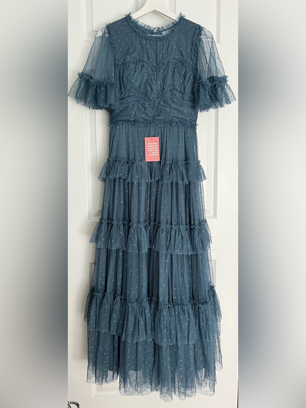 Ivy City Co. Whimsical dress in slate blue, size S - Picture 3 of 10
